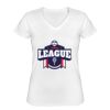 Playera Dama: Algodón Peinado Cuello V Miniatura