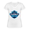 Playera Dama: Algodón Peinado Cuello V Miniatura