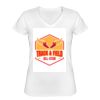Playera Dama: Algodón Peinado Cuello V Miniatura