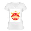 Playera Dama: Algodón Peinado Cuello V Miniatura