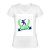 Playera Dama: Algodón Peinado Cuello V Miniatura