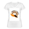 Playera Dama: Algodón Peinado Cuello V Miniatura