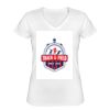 Playera Dama: Algodón Peinado Cuello V Miniatura