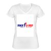 Playera Dama: Algodón Peinado Cuello V Miniatura