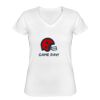 Playera Dama: Algodón Peinado Cuello V Miniatura