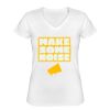Playera Dama: Algodón Peinado Cuello V Miniatura