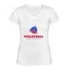 Playera Dama: Algodón Peinado Cuello V Miniatura