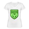 Playera Dama: Algodón Peinado Cuello V Miniatura
