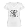 Playera Dama: Algodón Peinado Cuello V Miniatura