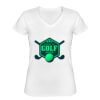Playera Dama: Algodón Peinado Cuello V Miniatura
