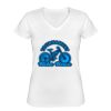 Playera Dama: Algodón Peinado Cuello V Miniatura