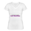 Playera Dama: Algodón Peinado Cuello V Miniatura