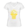 Playera Dama: Algodón Peinado Cuello V Miniatura