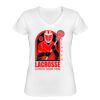 Playera Dama: Algodón Peinado Cuello V Miniatura