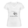 Playera Dama: Algodón Peinado Cuello V Miniatura