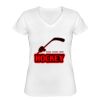 Playera Dama: Algodón Peinado Cuello V Miniatura