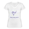 Playera Dama: Algodón Peinado Cuello V Miniatura