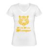 Playera Dama: Algodón Peinado Cuello V Miniatura