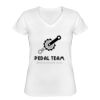 Playera Dama: Algodón Peinado Cuello V Miniatura