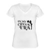 Playera Dama: Algodón Peinado Cuello V Miniatura