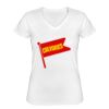 Playera Dama: Algodón Peinado Cuello V Miniatura