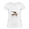 Playera Dama: Algodón Peinado Cuello V Miniatura